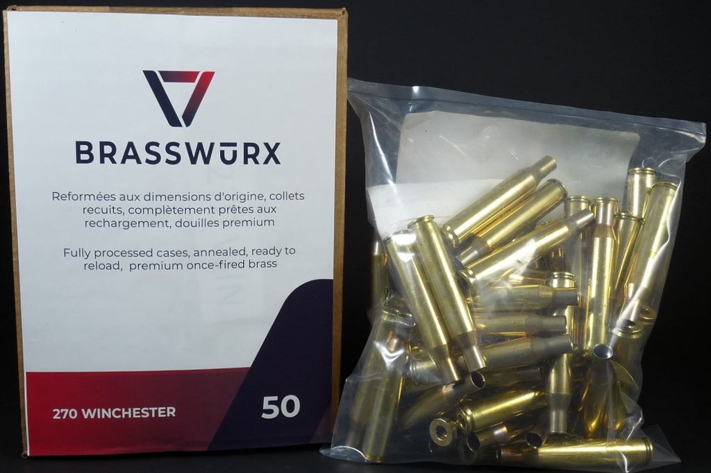 270 WINCHESTER brass cases fully ready ro reload,no prepping required! –  Brasswurx