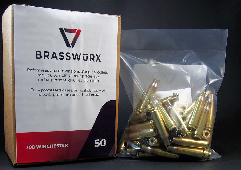 308 WINCHESTER brass cases fully ready to reload,no prepping required! –  Brasswurx